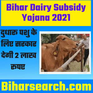 Bihar Dairy Subsidy Yojana 2021| बिहार समग्र गव्य विकास योजना- दुधारू पशु के लिए सरकार देगी 2 लाख रूपए - Full Info 10 Bihar Dairy Subsidy Yojana