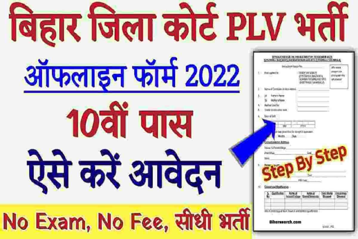 Bihar District Court PLV Vacancy 2022 | Bihar Jila Court PLV Vacancy 2022 | Bihar PLV Vacancy 2022-मैट्रिक पास जल्दी करे आवेदन 21 Bihar District Court PLV Vacancy