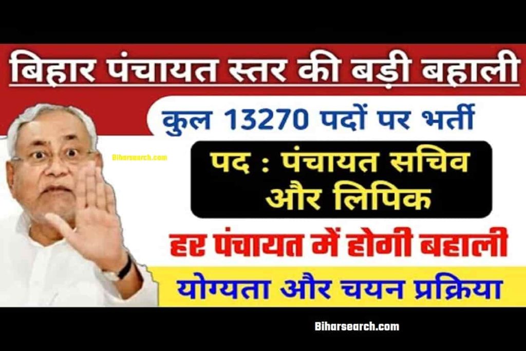 Bihar Panchayat Level Vacancy 2022 | Bihar Panchayat Sachiv and Lipik Vacancy 2022- बिहार पंचायत सचिव और लिपिक बहाली के लिए आवेदन शुरू 2 Bihar Panchayat Level Vacancy