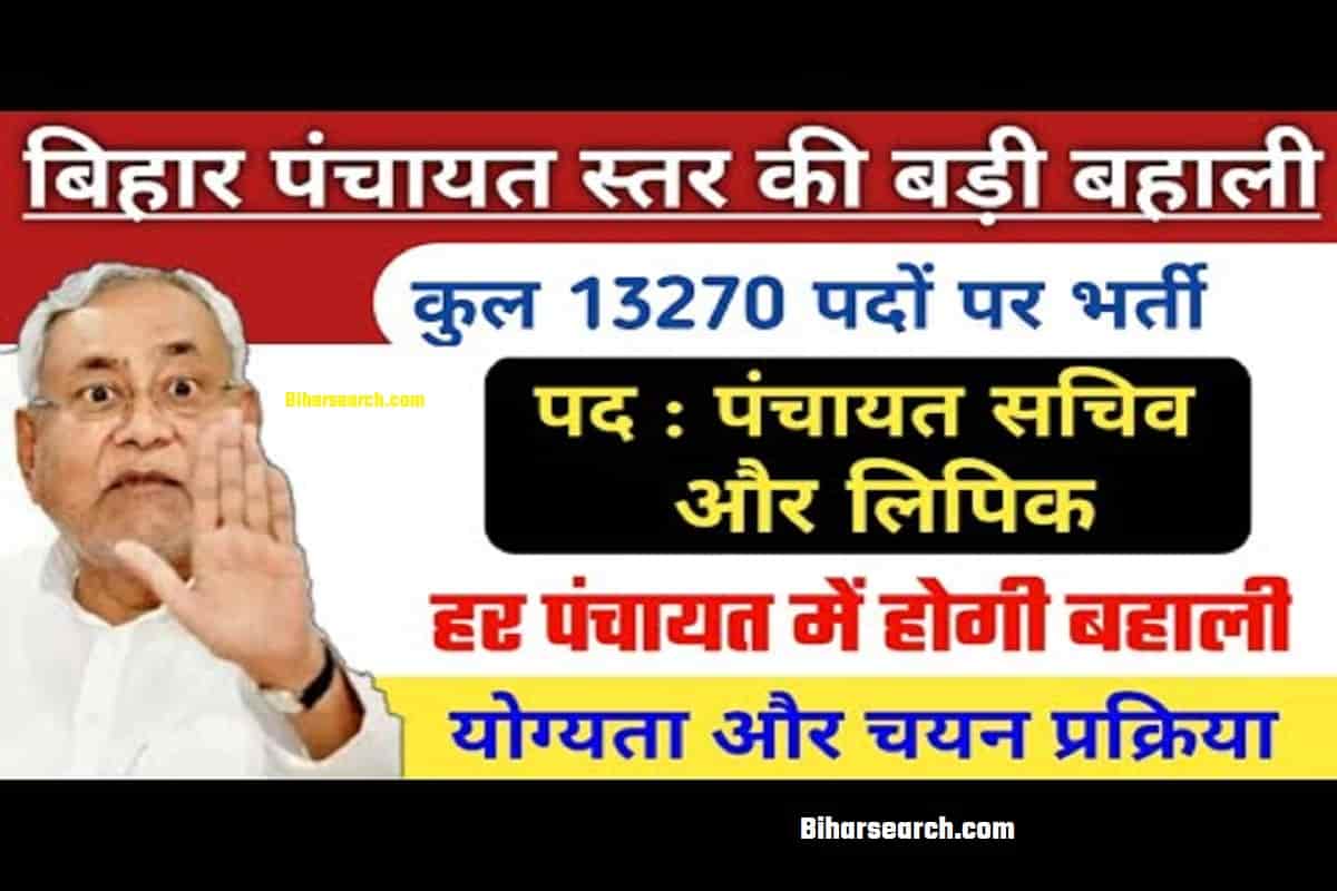 Bihar Panchayat Level Vacancy 2022 | Bihar Panchayat Sachiv and Lipik Vacancy 2022- बिहार पंचायत सचिव और लिपिक बहाली के लिए आवेदन शुरू 26 Bihar Panchayat Level Vacancy