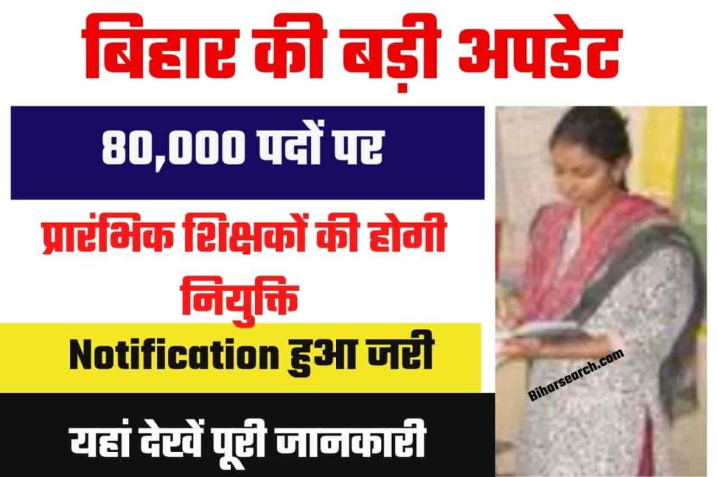 Bihar Teachers Vacancy 2022: Online form, notification/ 80,000 प्रारंभिक शिक्षकों की होगी नियुक्ति 2 Bihar Teachers Vacancy