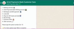 Airtel Payment Bank WhatsApp Banking: अब WhatsApp से Airtel Payments Bank खाते का पैसा चेक करे