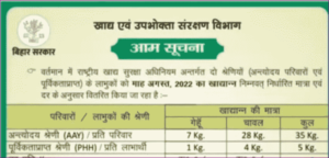 Bihar Ration Vitran – बिहार राशन वितरण 2022 में अचानक हुआ बड़ा बदलाव यहाँ देखे पूरी जानकारी