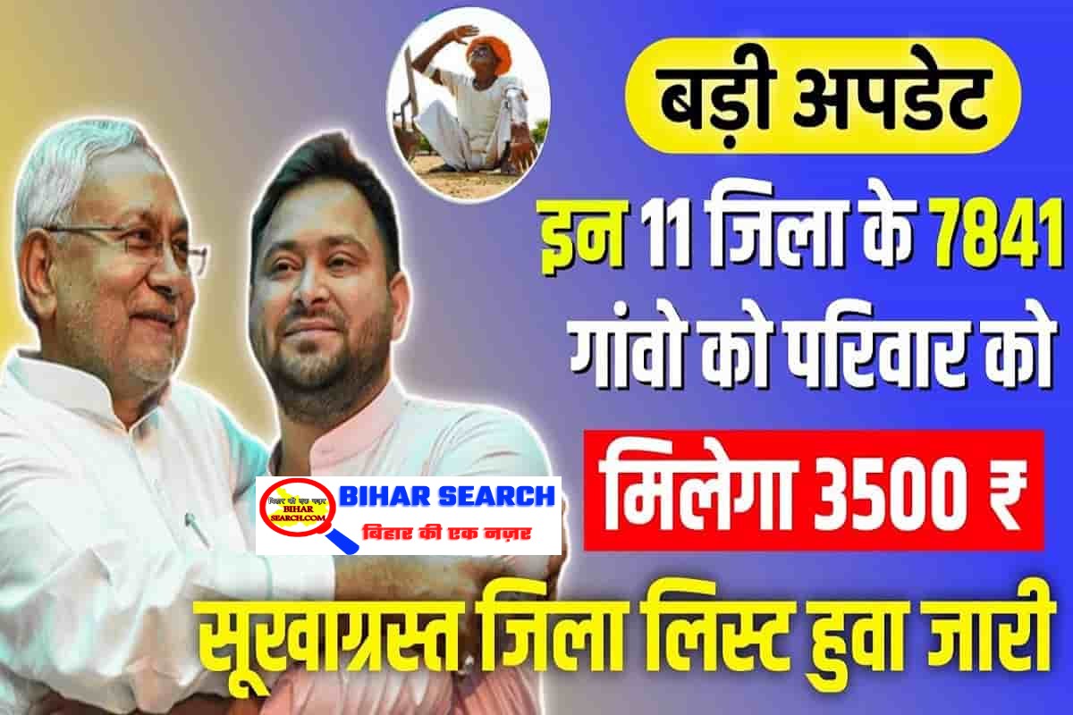 Bihar Sukha Grast District List 2022