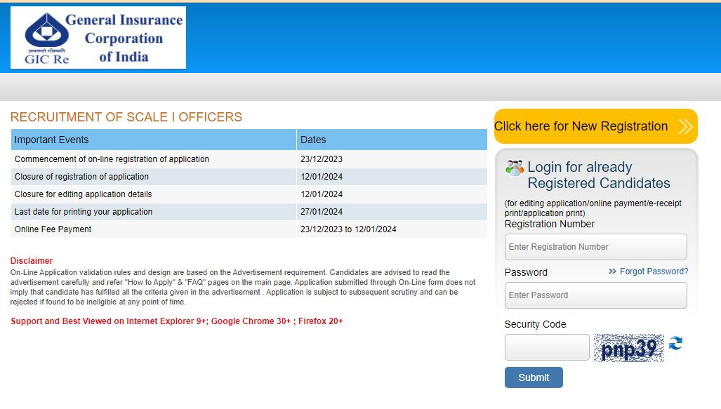 General Insurance Corporation of India Vacancy 2023-24: जनरल इंश्योरेंस इंडिया भर्ती का नोटिफिकेशन जारी आवेदन 12 जनवरी तक Full Information 4 General Insurance Corporation of India Vacancy